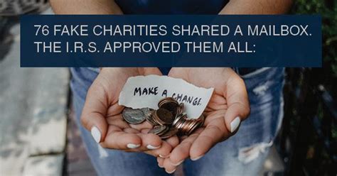 biggest charity frauds|76 Fake Charities Shared a Mailbox. The I.R.S. Approved Them All..